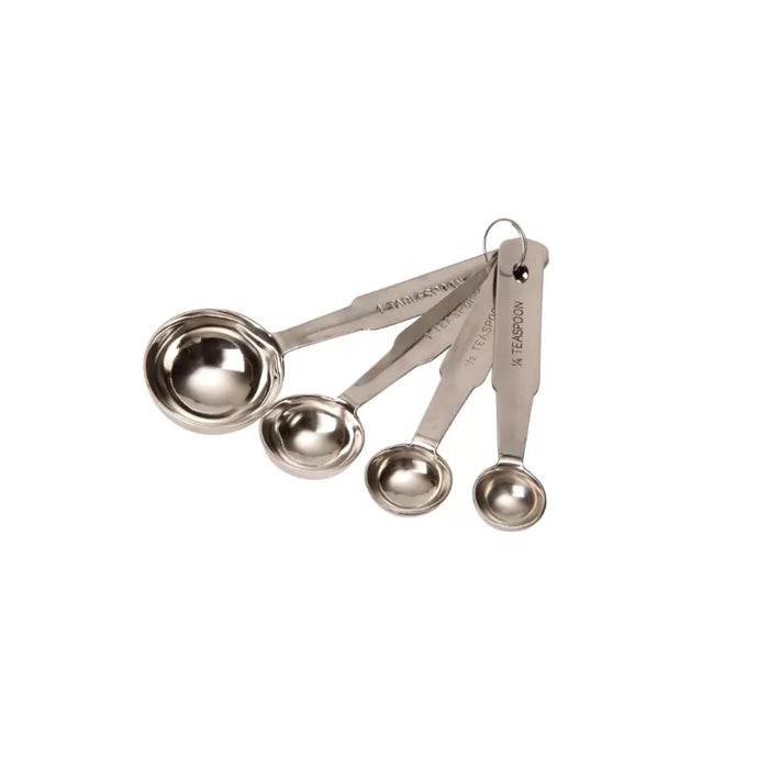 Set of 4 Stainless Steel Measuring Spoons