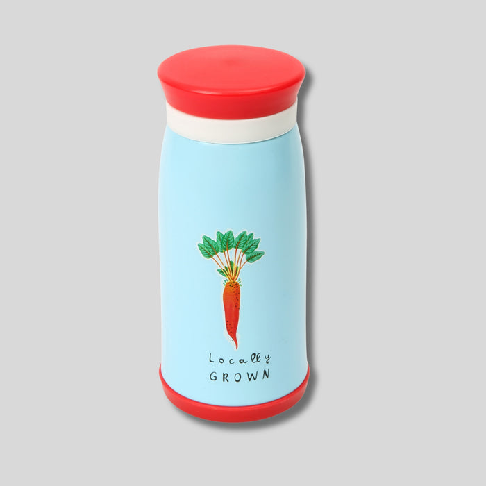 RHS Home Grown stainless steel children’s drinks bottle with carrot design



