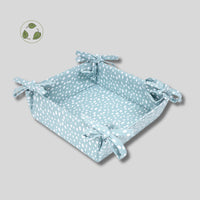 Sintra Spotted Bread Basket – Ink Blue | Recycled Cotton Table Basket