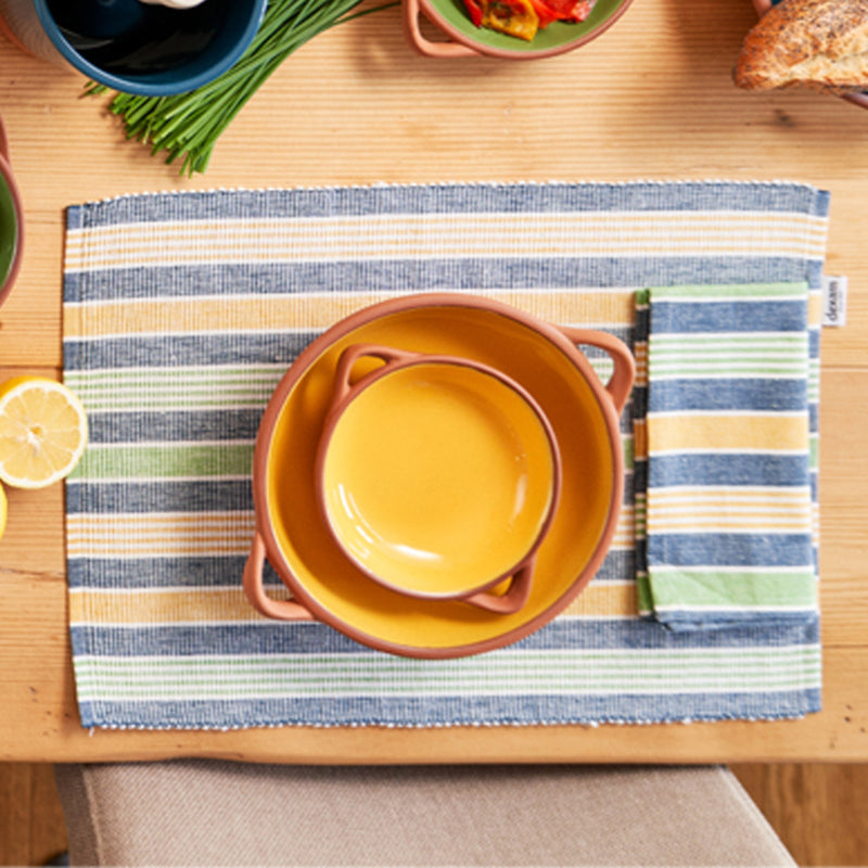 Sintra Striped Napkin & Placemat Set | Recycled Cotton Table Linen