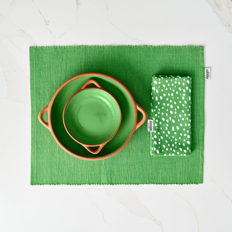 Sintra Spotted Napkin & Placemat Set – Stone | Recycled Cotton Table Linen