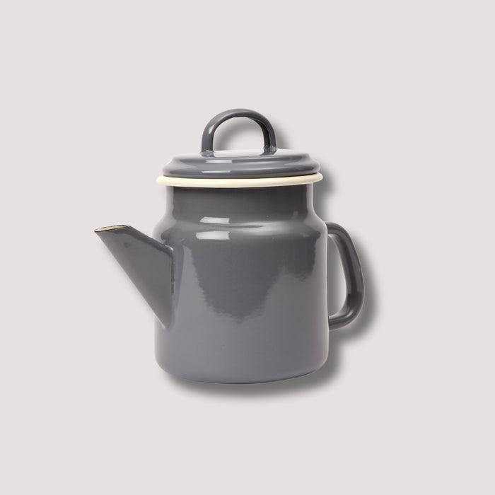 Vintage Home Enamel Tea/Coffee Pot – 1.1L Stove-Top Kettle for Home & Camping