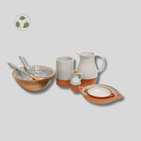 Sintra Mango Wood Salad Servers – Stone | Hand-finished Sustainable Salad Server