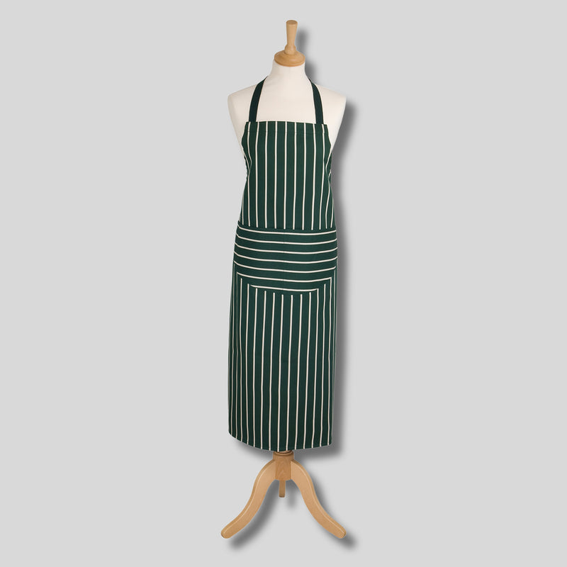 Rushbrookes Butchers Stripe Long Adult Apron (Made in UK)