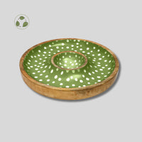 Sintra Mango Wood Spotted Chip and Dip Bowl | Eco-Friendly Serveware