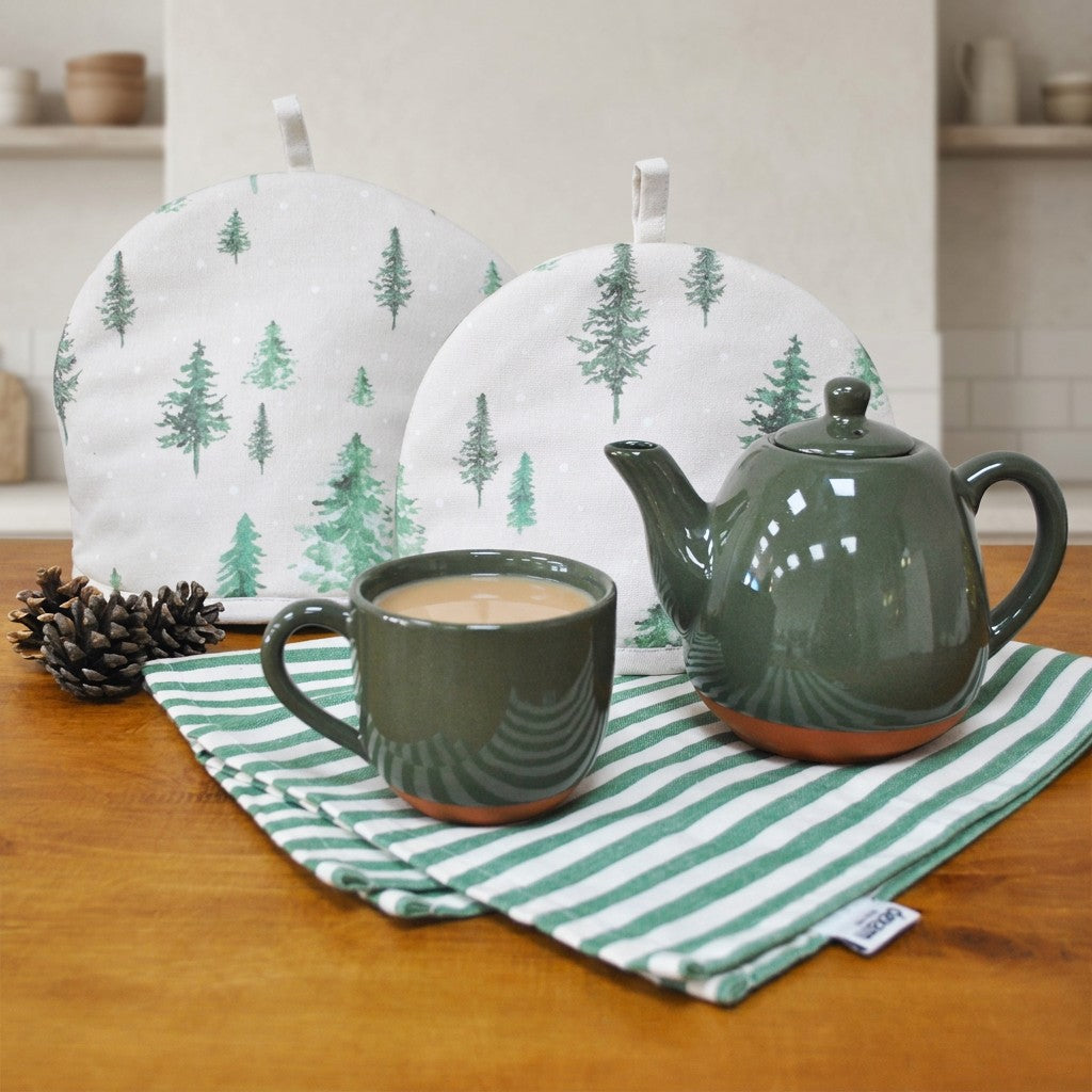 Winter Forest Tea Cosy - Stone