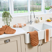 Love Colour Striped Tea Towel - Terracotta