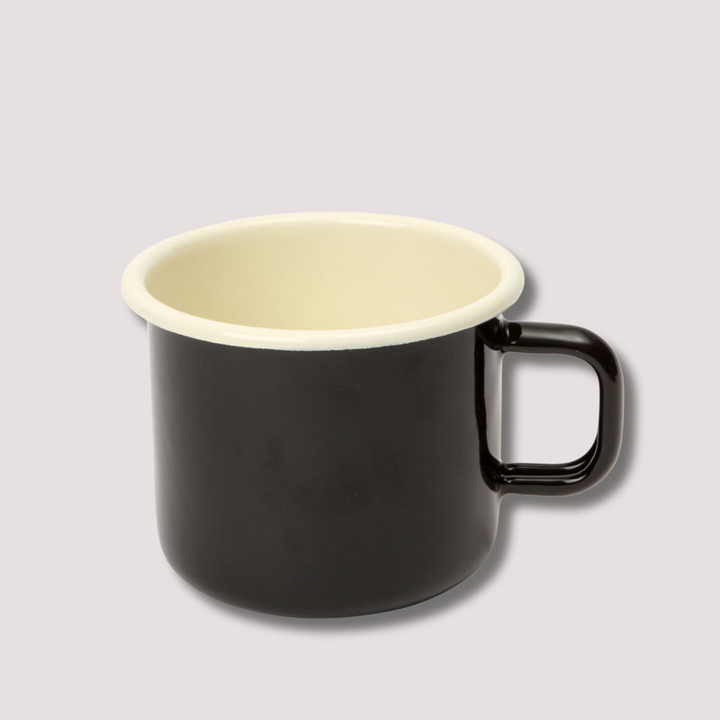 Vintage Home Enamel Espresso Mug - Black