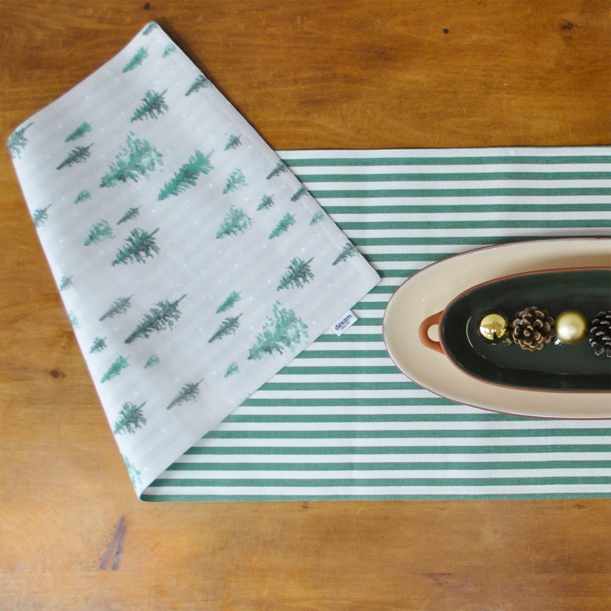 Winter Forest Table Runner - Stone