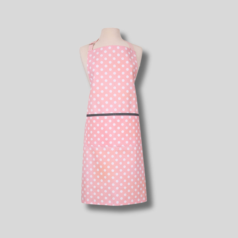 Polka Dot Adult Apron - Blush Pink
